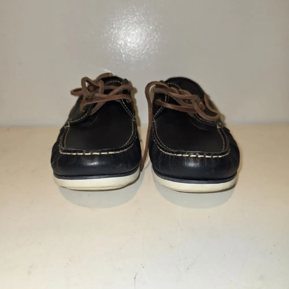 Barbour Capstan Deck /Boat Shoe Size 8, Soft Leather Black